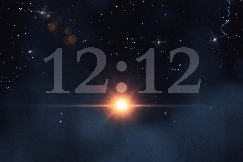 Representação visual: 12:12 Significado Espiritual e Mensagem do Universo