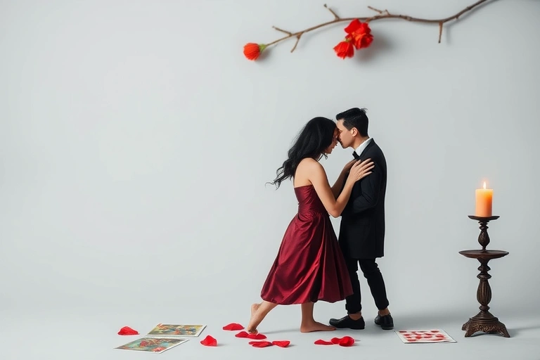 Conceitos visuais relacionados a Tarot do Amor: O Que as Cartas Revelam Sobre Seu Relacionamento