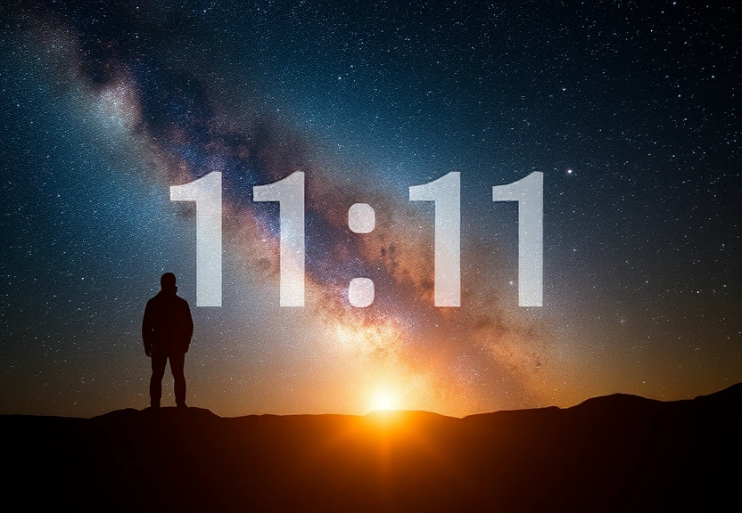 Representação visual: 11:11 Significado Espiritual: O Que o Universo Está Tentando Dizer