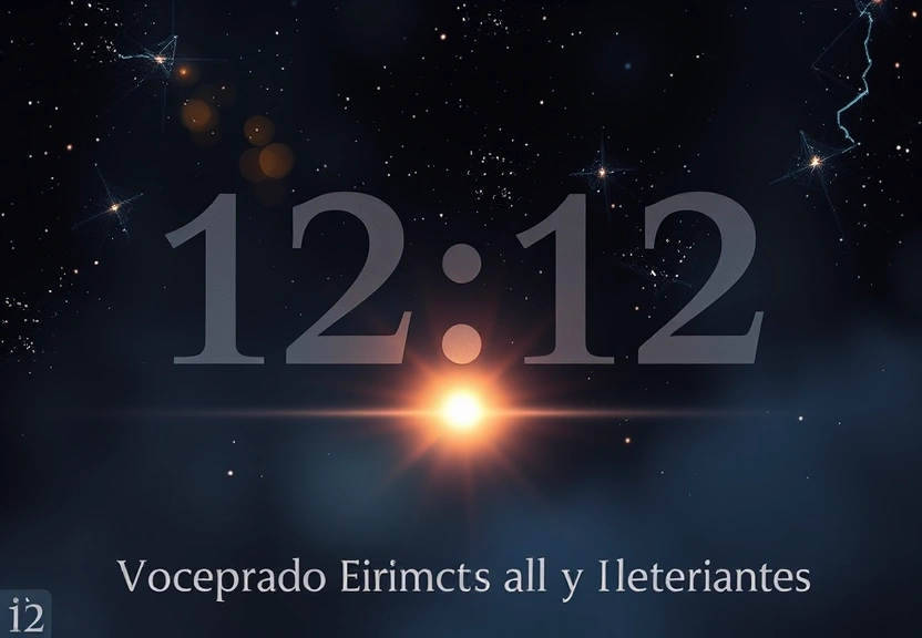 Representação visual: 12:12 Significado Espiritual e Mensagem do Universo