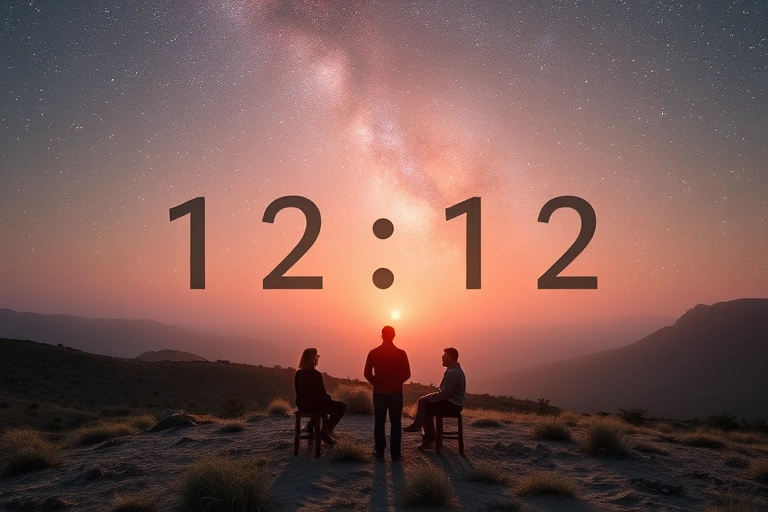 Conceitos visuais relacionados a 12:12 Significado Espiritual e Mensagem do Universo